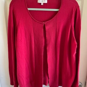 Jones New York Women's Vibrant Red Cardigan